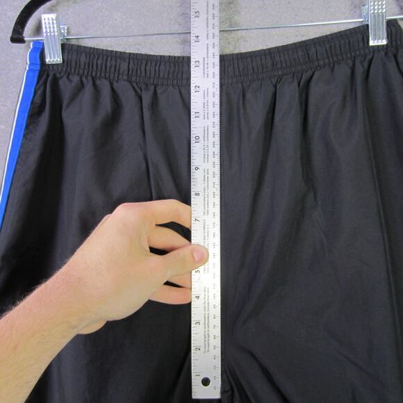 Russell Athletic Pants Mens Medium Black Track Warm Up Side Stripe Zip Hem Mesh - Picture 5 of 9